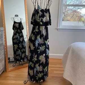 Brazilian floral black beach dress  AIDI size M